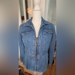 Liz Claiborne Classic Blue Denim Jean Jacket